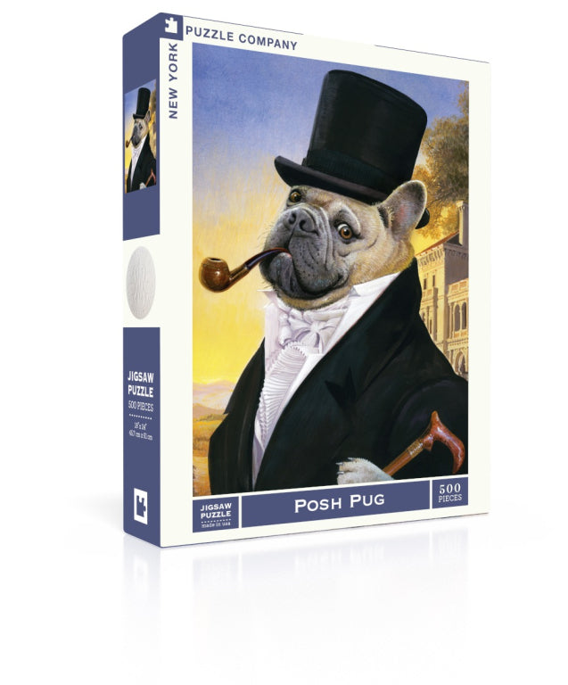 New York Puzzle Company Posh Pug Puzzle - 500 Pieces